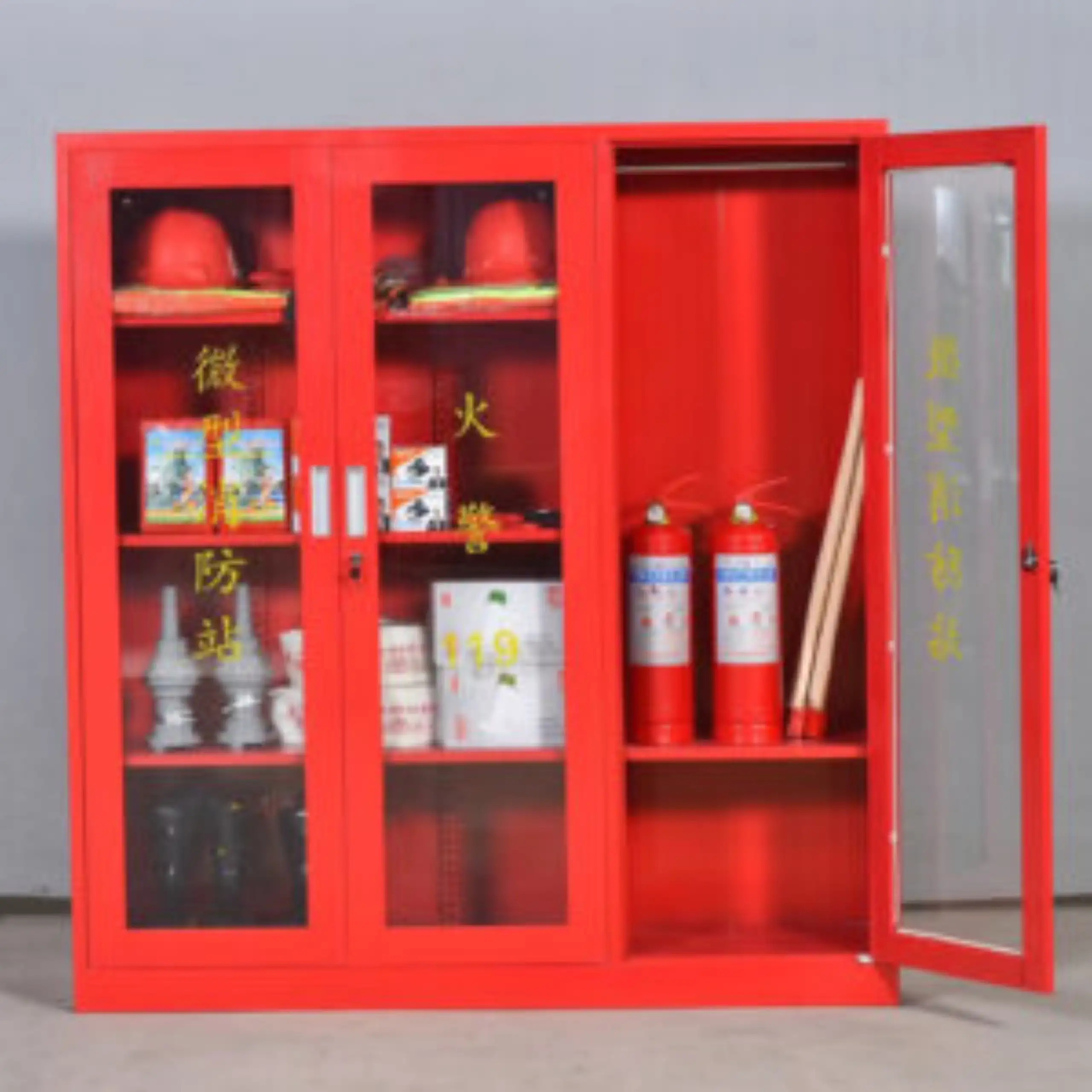 Secure Emergency Gear Cabinet for Fire Safety Protection