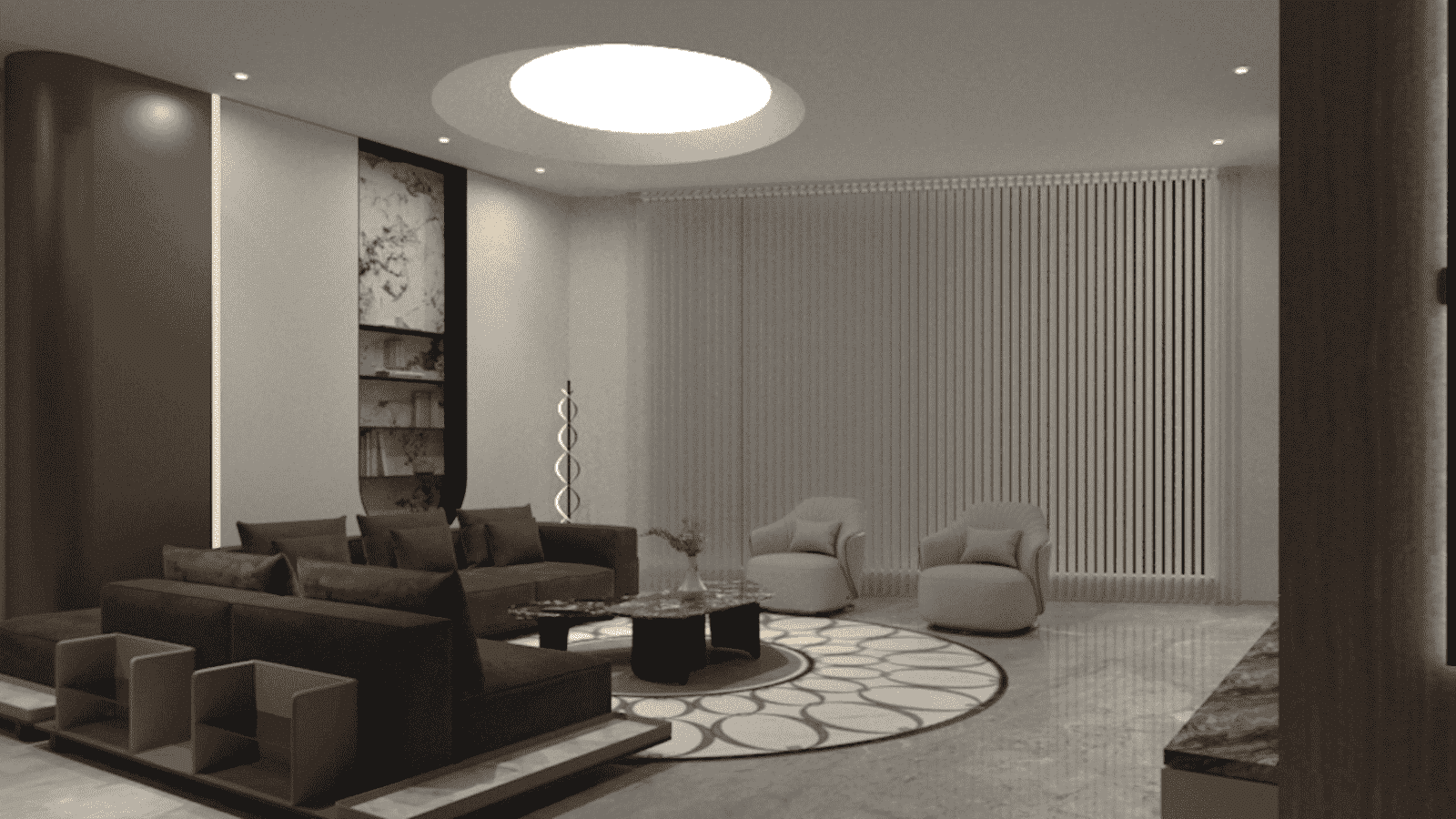 Showroom 3D vs Real-life Light Luxury Furniture Living Room