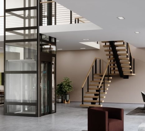 Space-Saving Home Elevator for Villas